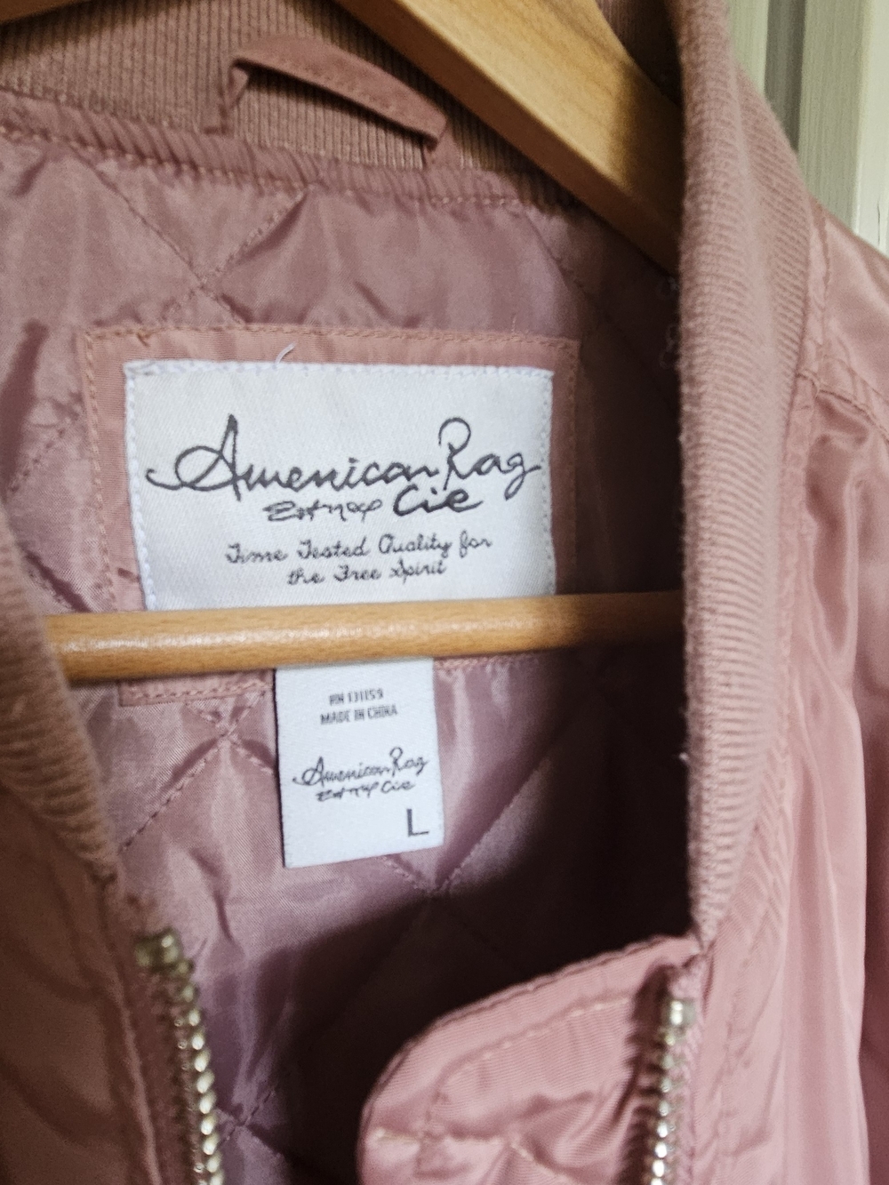 American Rag Dusty Rose Bomber Jacket - Picture 4 of 5